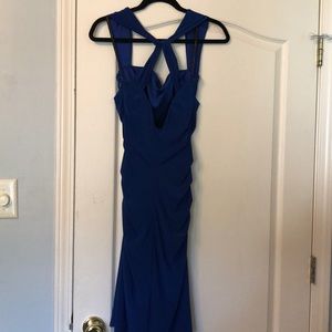 ruched jersey cocktail dress